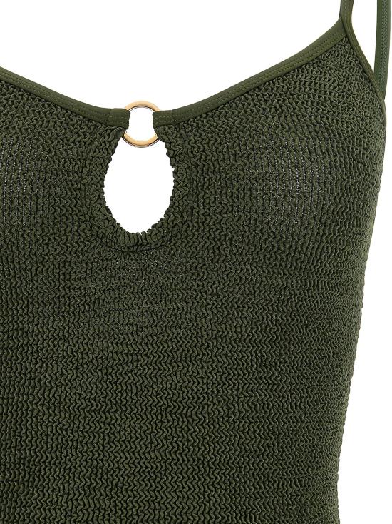  훈자 지 비치웨어 LDTONISWIMMETALLICKHAKI OLIVE - HUNZA G