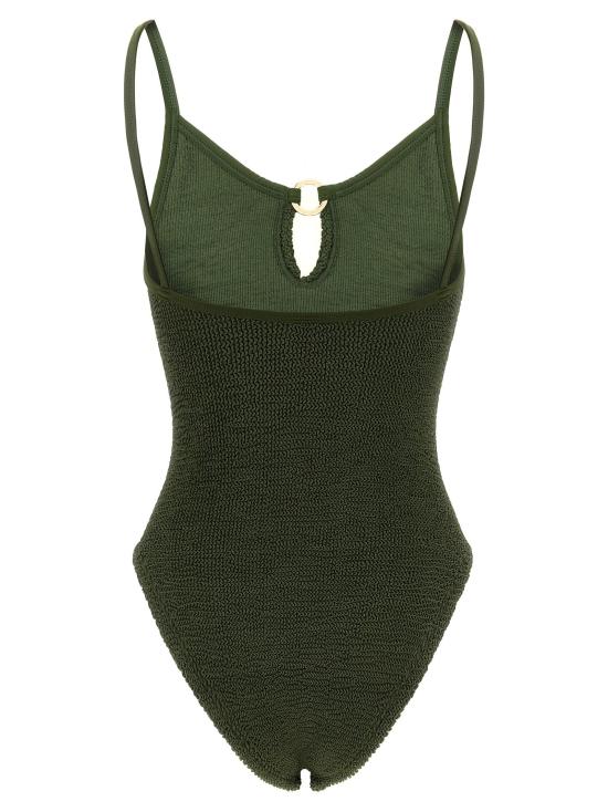  훈자 지 비치웨어 LDTONISWIMMETALLICKHAKI OLIVE - HUNZA G
