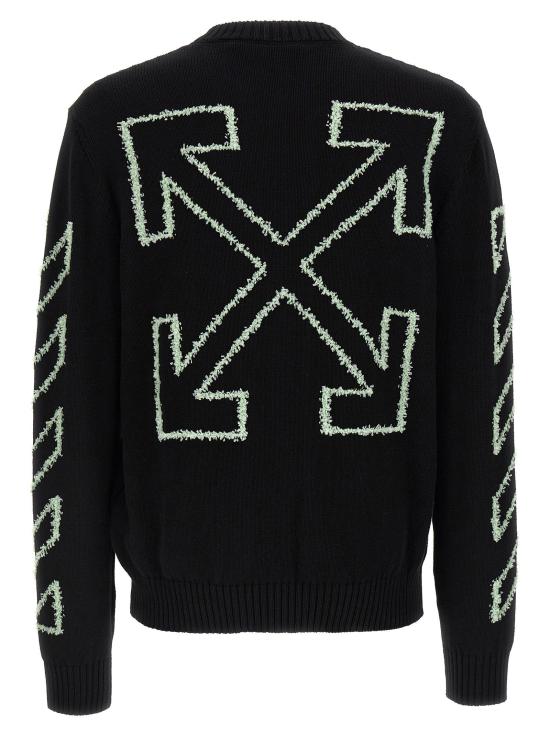  오프화이트 스웨터 LDOMHE087S26KNI00100010001 BLACK - OFF WHITE