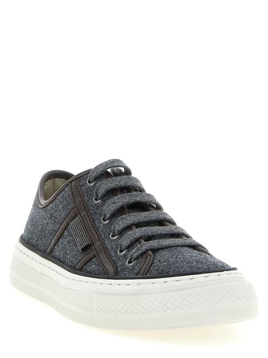  브루넬로 쿠치넬리 스니커즈 LDMZ38G3328PC004 GRAY - BRUNELLO CUCINELLI