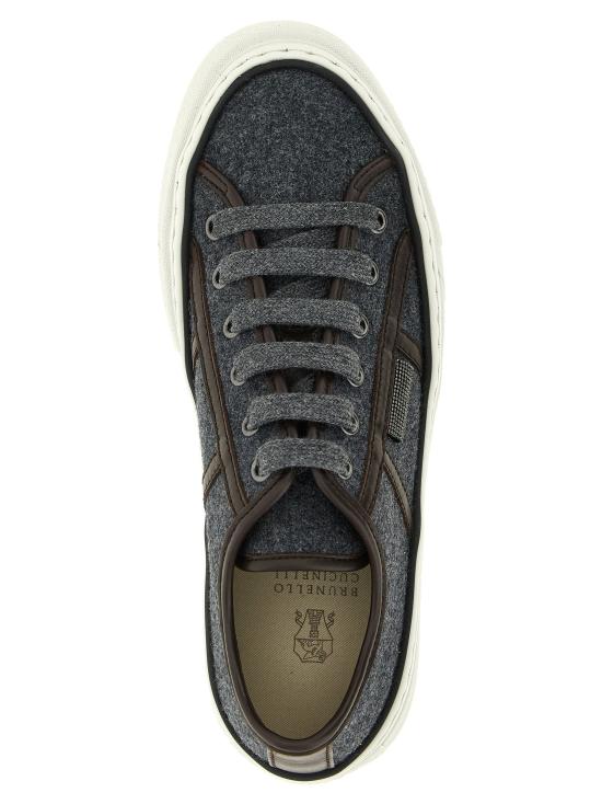  브루넬로 쿠치넬리 스니커즈 LDMZ38G3328PC004 GRAY - BRUNELLO CUCINELLI