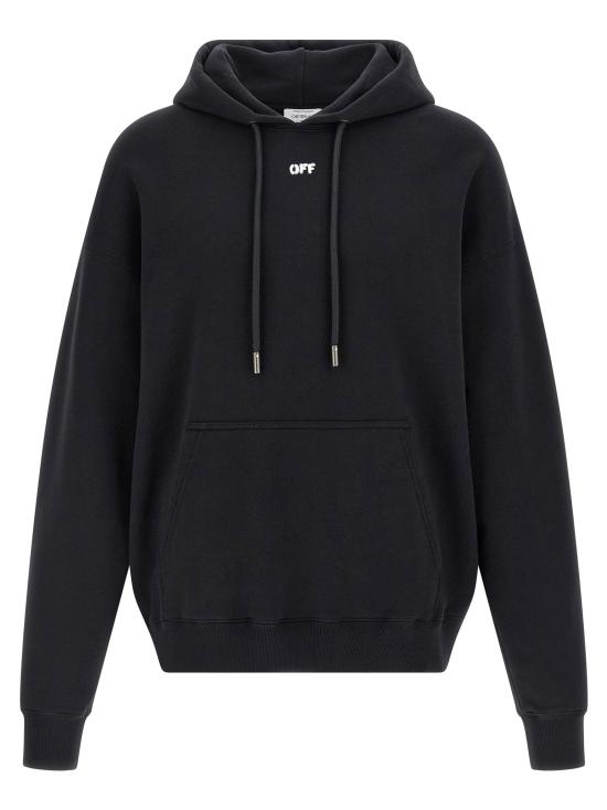  오프화이트 후드 티셔츠 LDOMBB085S26FLE00K00010001 BLACK