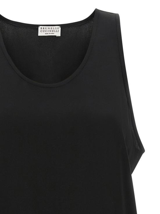  브루넬로 쿠치넬리 민소매 티셔츠 LDMB993DZ300C101 BLACK - BRUNELLO CUCINELLI
