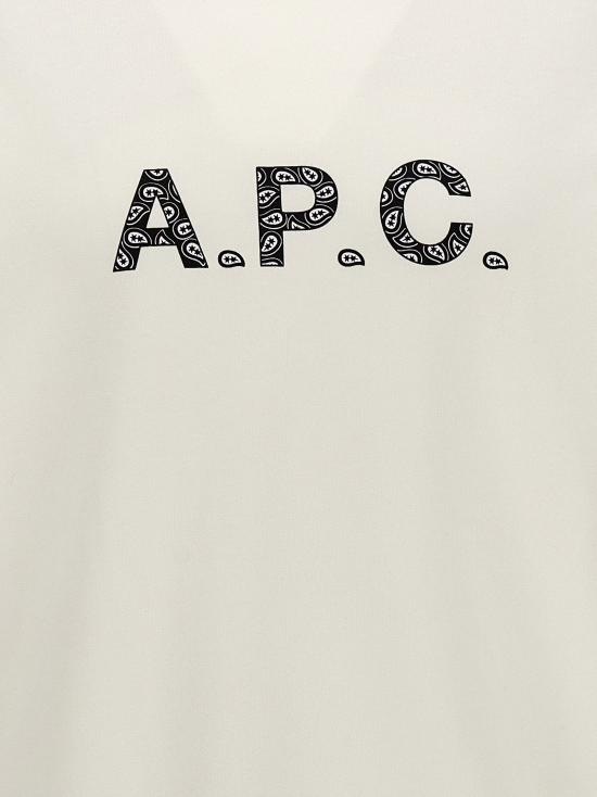  아페쎄 긴팔 티셔츠 LDCOEIPH27886TAG CREAM - A.P.C.