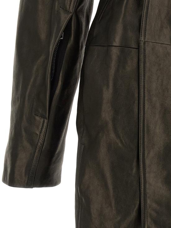  릭 오웬스 코트 LDRO02E4969LNV09 BROWN - RICK OWENS