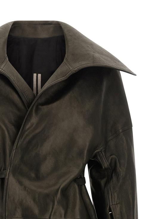 릭 오웬스 코트 LDRO02E4969LNV09 BROWN - RICK OWENS