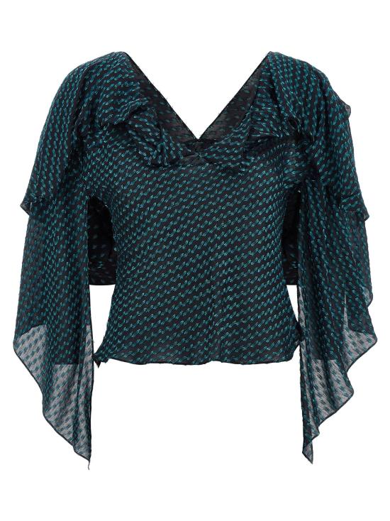  키코 코스타디노브 블라우스 LDKKWSS26SH0452 TEAL