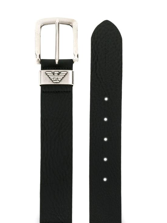  엠포리오 아르마니 로고 버클 가죽 벨트 Y4S201YDD6G80001 AI26 BLACK - EMPORIO ARMANI