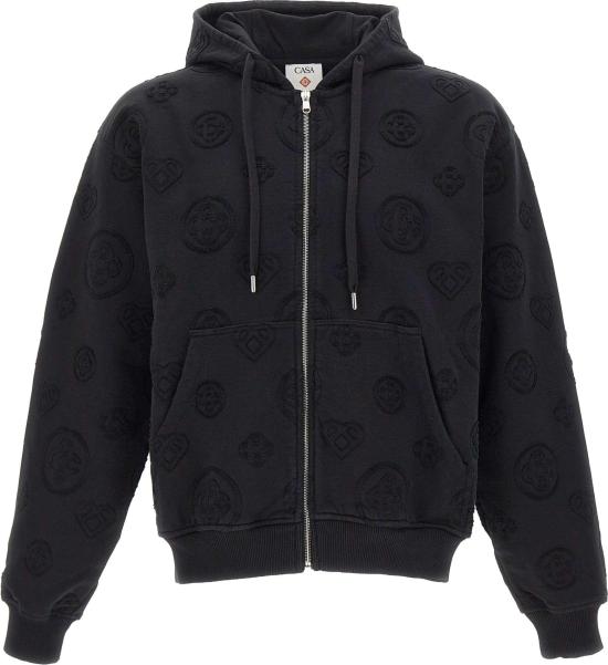 26FW 카사블랑카 후드 티셔츠 MPF26JTP51202 BLACK