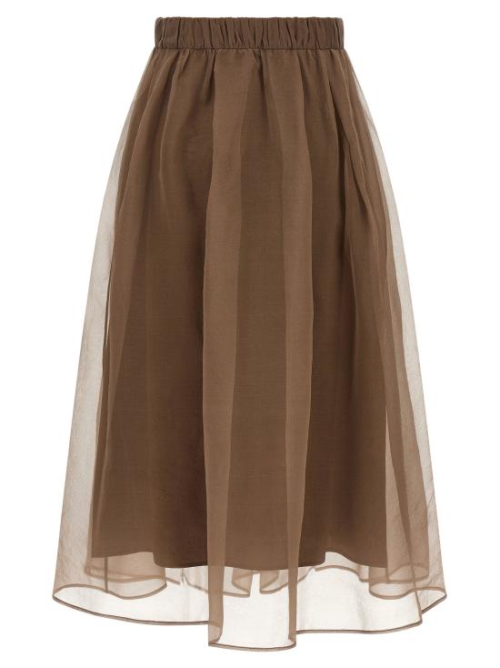  브루넬로 쿠치넬리 스커트 LDMF940G4096C9812 BROWN - BRUNELLO CUCINELLI