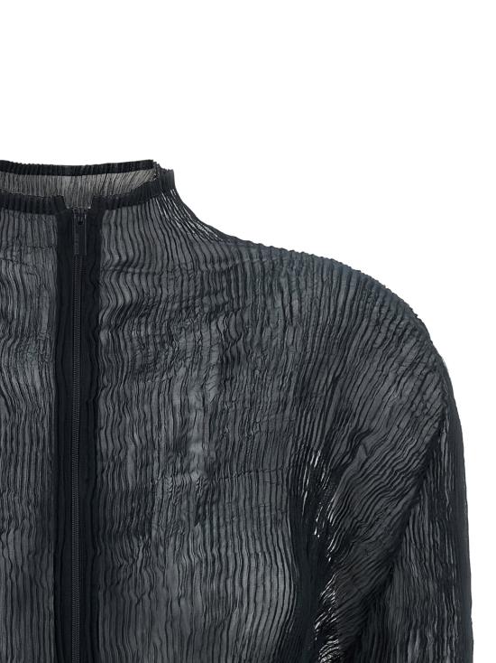  이세이 미야케 가디건 LDIM68FJ41878 BLACK - ISSEY MIYAKE