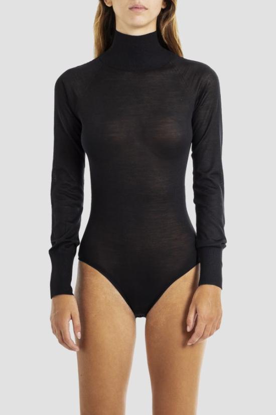  알라이아 바디수트 티셔츠 FW24F423 AA9B03026M894 995 FR38 BLACK