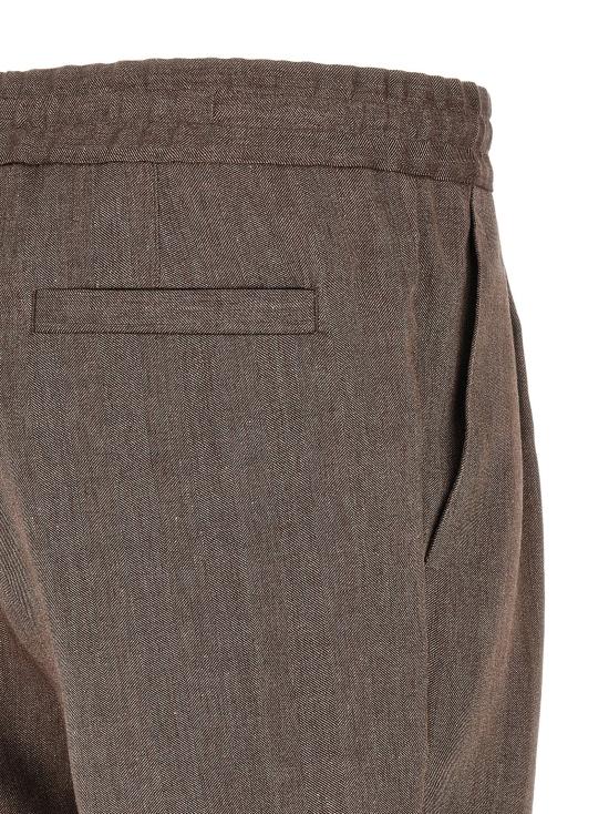  브루넬로 쿠치넬리 숏팬츠 LDMZ408U0020C009 BROWN - BRUNELLO CUCINELLI