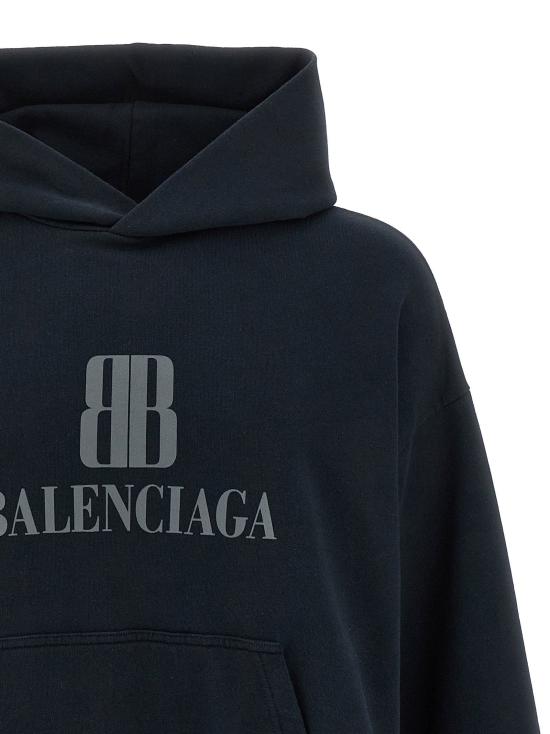  발렌시아가 후드 티셔츠 LD767877TSVO31083 BLACK - BALENCIAGA