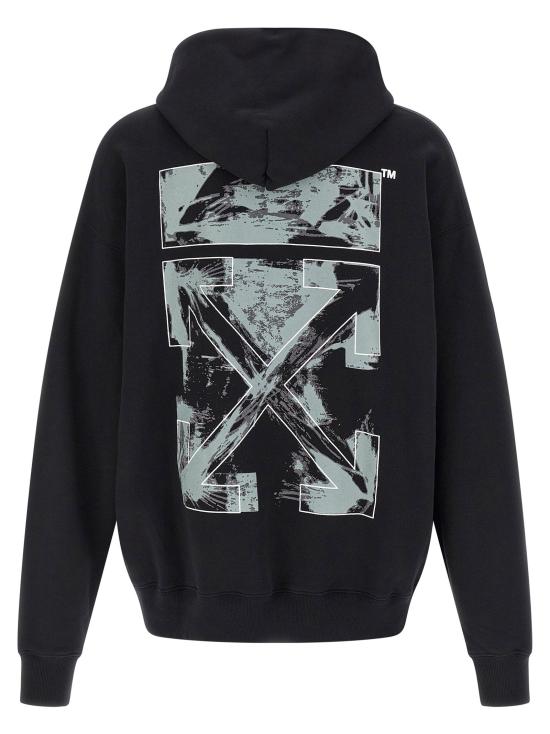  오프화이트 후드 티셔츠 LDOMBB085S26FLE00K00010001 BLACK - OFF WHITE