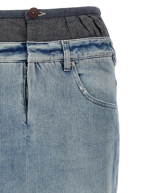  마르지엘라 스커트 LDS51MI0006S30383961 BLUE - MAISON MARGIELA