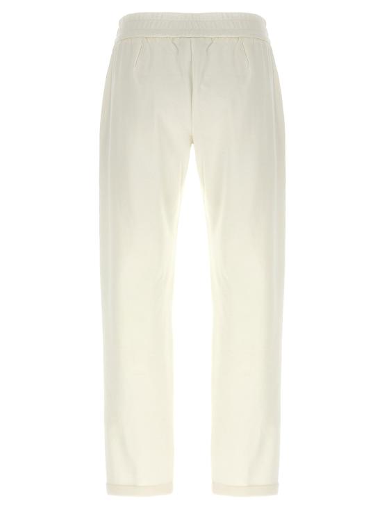  브루넬로 쿠치넬리 트레이닝/조거 팬츠 LDMH827FB799C600 CREAM - BRUNELLO CUCINELLI