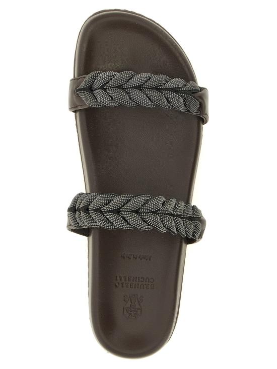  브루넬로 쿠치넬리 샌들 LDMZGAG3159C8279 BLACK - BRUNELLO CUCINELLI