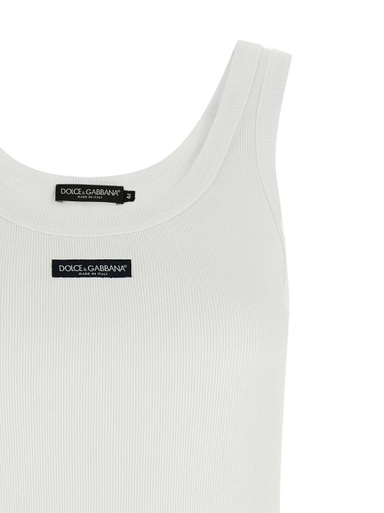  돌체앤가바나 민소매 티셔츠 LDF8W51TFU7AVW0800 WHITE - DOLCE & GABBANA