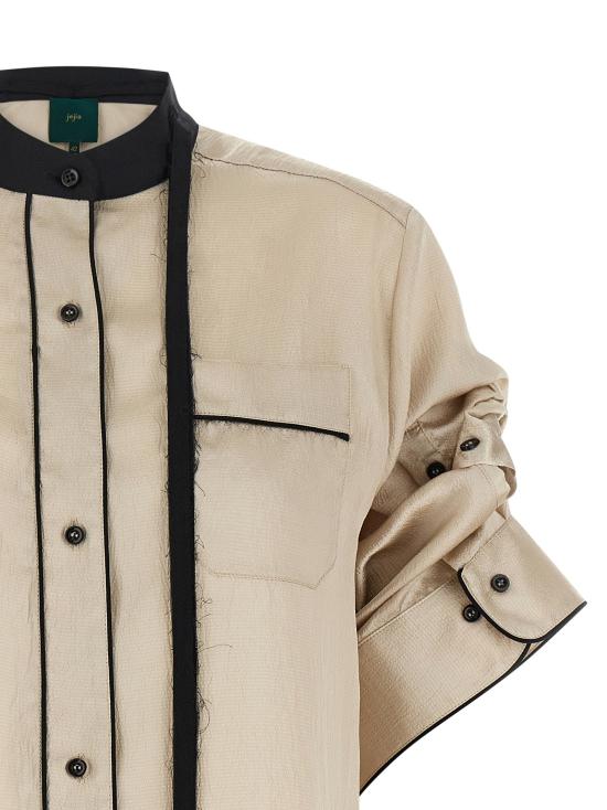  제지아 셔츠 LDMJD1027J0466MOUSSECRINKLE BEIGE - JEJIA