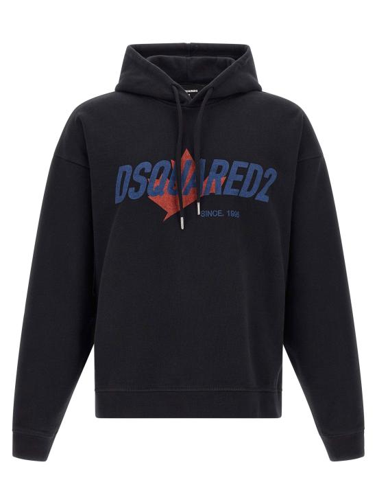  디스퀘어드2 후드 티셔츠 LDS74GU0951D25029900 BLACK