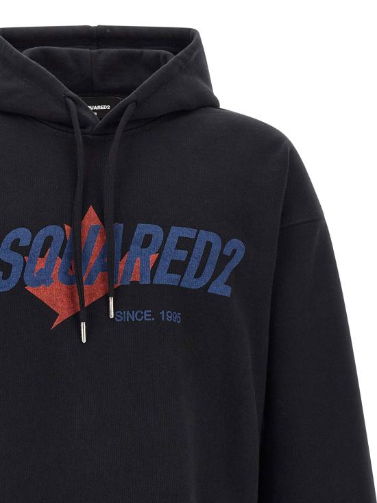  디스퀘어드2 후드 티셔츠 LDS74GU0951D25029900 BLACK - DSQUARED2