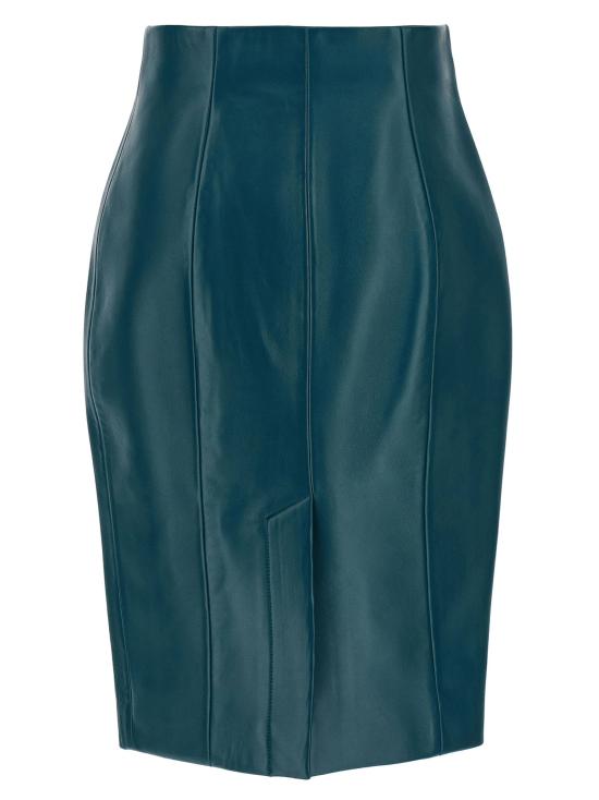  발망 스커트 LDHF1LC266LE356HR PETROL BLUE - BALMAIN