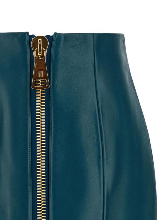 발망 스커트 LDHF1LC266LE356HR PETROL BLUE - BALMAIN