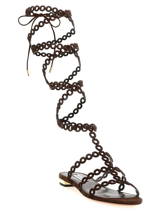  아쿠아주라 샌들 LDICHFLAS1SUEESP BROWN - AQUAZZURA