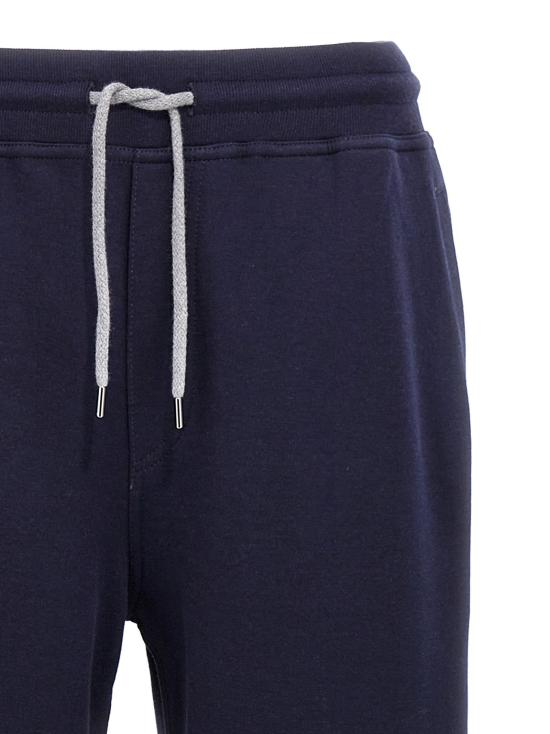  브루넬로 쿠치넬리 트레이닝/조거 팬츠 LDMM8313243GC1265 NAVY - BRUNELLO CUCINELLI
