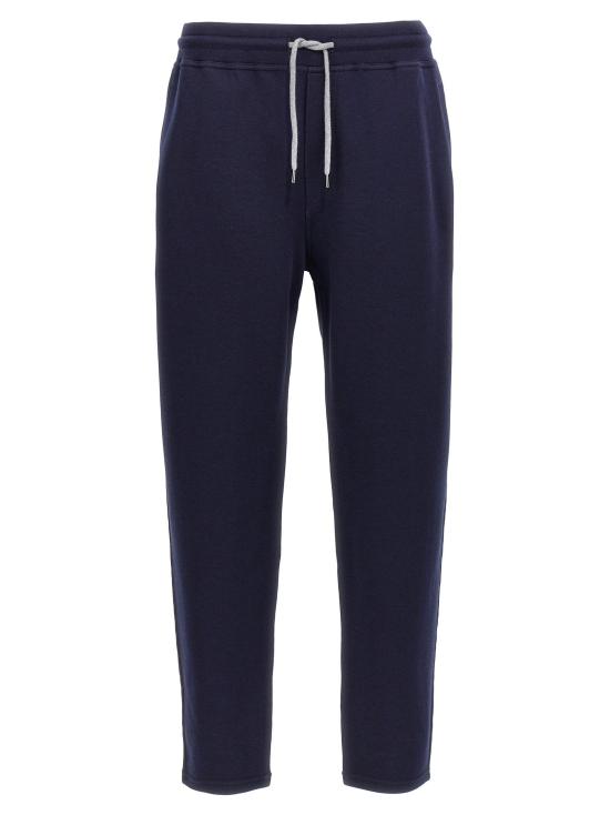  브루넬로 쿠치넬리 트레이닝/조거 팬츠 LDMM8313243GC1265 NAVY