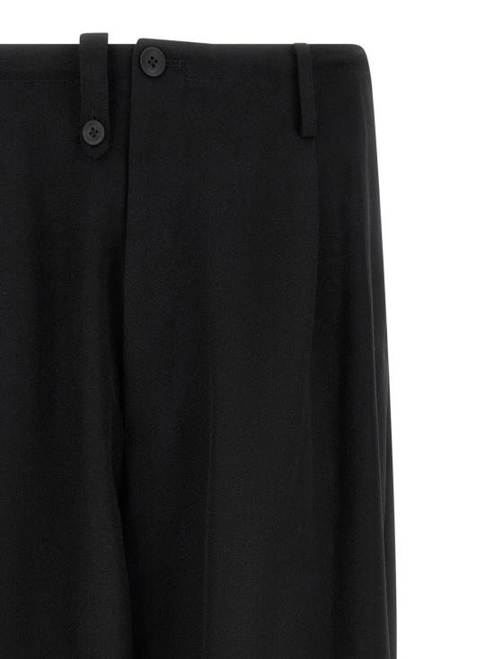  요지 야마모토 팬츠 LDHWP111011 BLACK - YOHJI YAMAMOTO