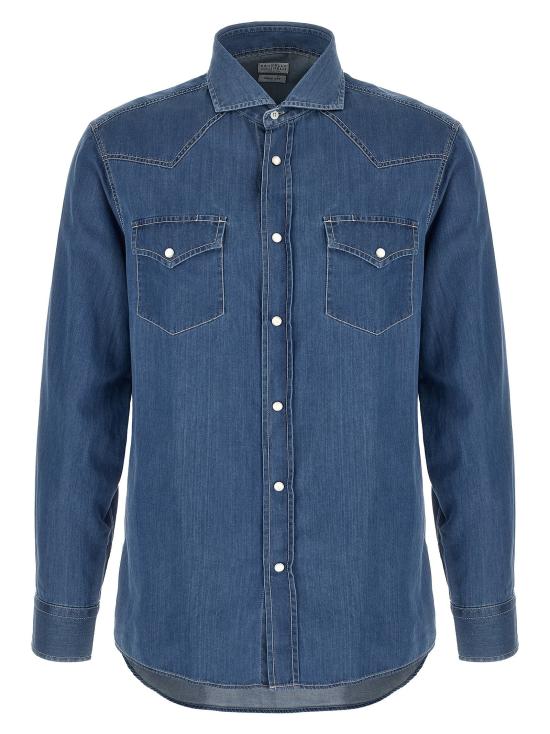  브루넬로 쿠치넬리 셔츠 LDMR6834008COM47 BLUE
