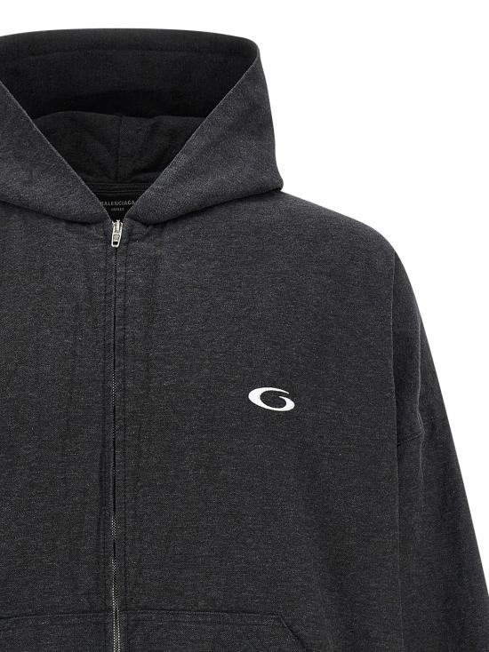  발렌시아가 후드 티셔츠 LD838688TSWB31140 CHARCOAL - BALENCIAGA