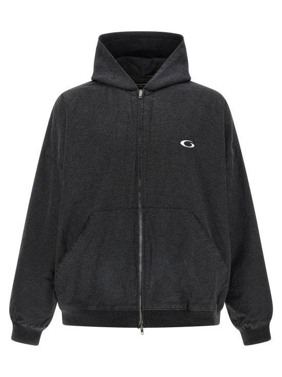  발렌시아가 후드 티셔츠 LD838688TSWB31140 CHARCOAL