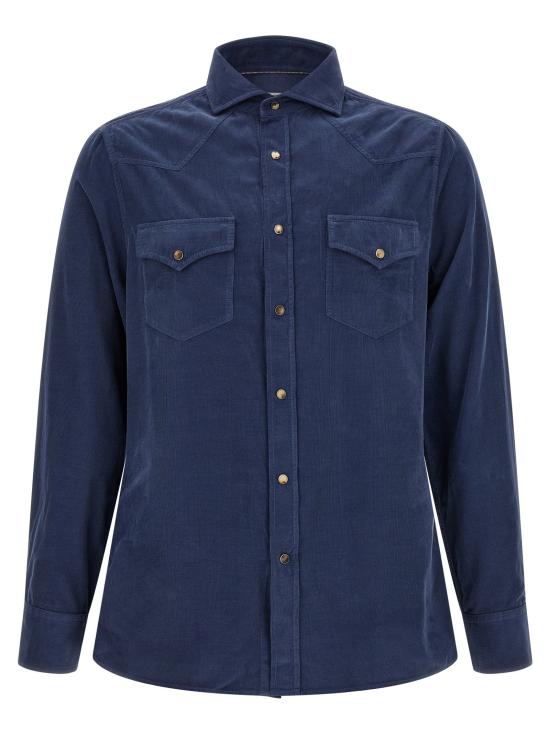  브루넬로 쿠치넬리 셔츠 LDML6884008C7063 NAVY