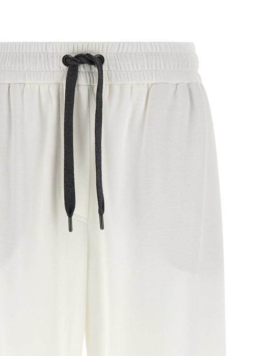  브루넬로 쿠치넬리 트레이닝/조거 팬츠 LDMG927VD199C7220 WHITE - BRUNELLO CUCINELLI