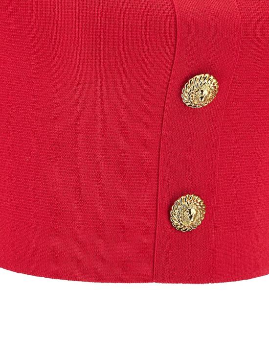  발망 민소매 티셔츠 GF1AA415KJ434PK P26 RED - BALMAIN