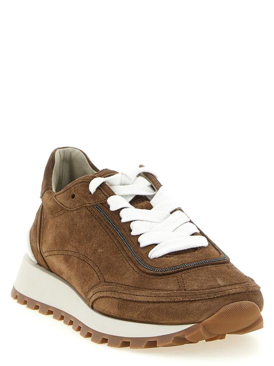  브루넬로 쿠치넬리 스니커즈 LDMZSFG3318PC9773 BROWN - BRUNELLO CUCINELLI