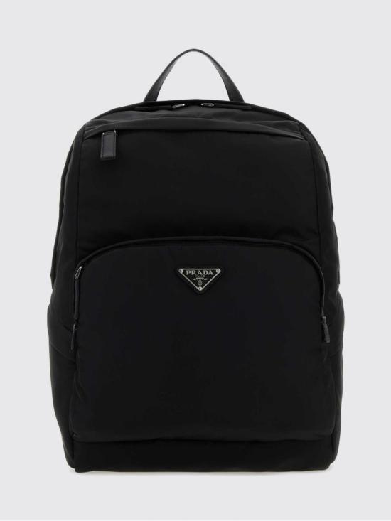26FW 프라다 삼각로고 리나일론 앤 사피아노 레더 백팩 2VZ1042DMG F0002 Black