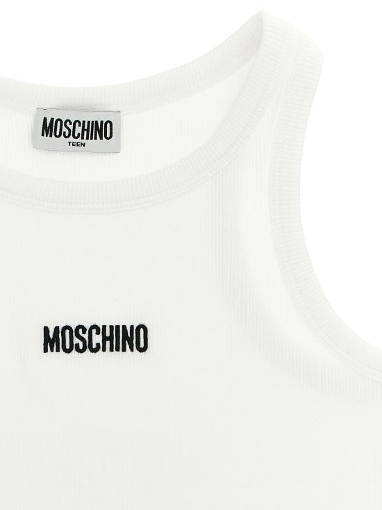  모스키노 민소매 티셔츠 LDHAM06MLBA39BIANCOOTTICO WHITE - MOSCHINO