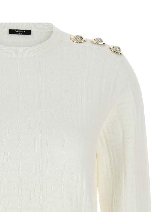  발망 스웨터 LDFF1KD090KI630KA CREAM - BALMAIN