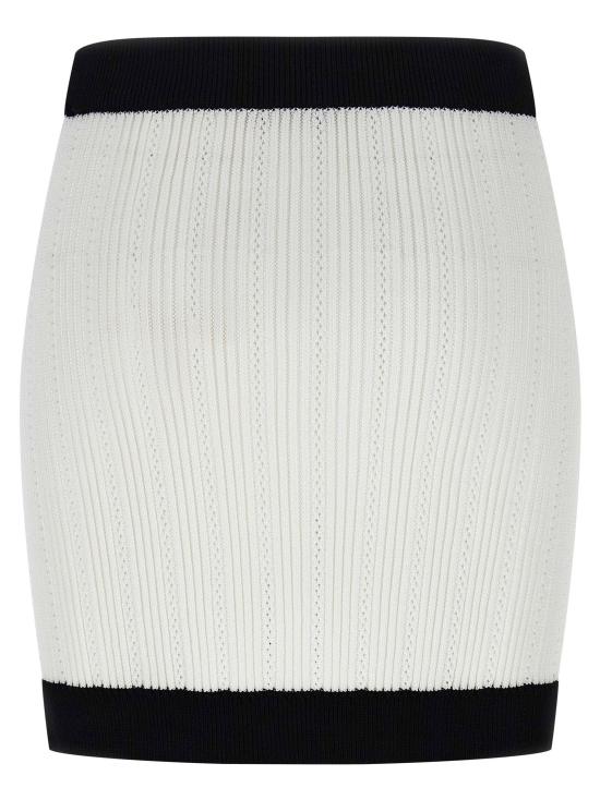  발망 스커트 LDFF1LB039KI64GAB WHITE - BALMAIN
