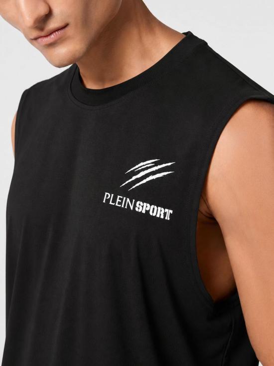 26FW 플레인스포츠 민소매 티셔츠 FAFCMTK9162SJY001N 02 Black - PLEIN SPORT