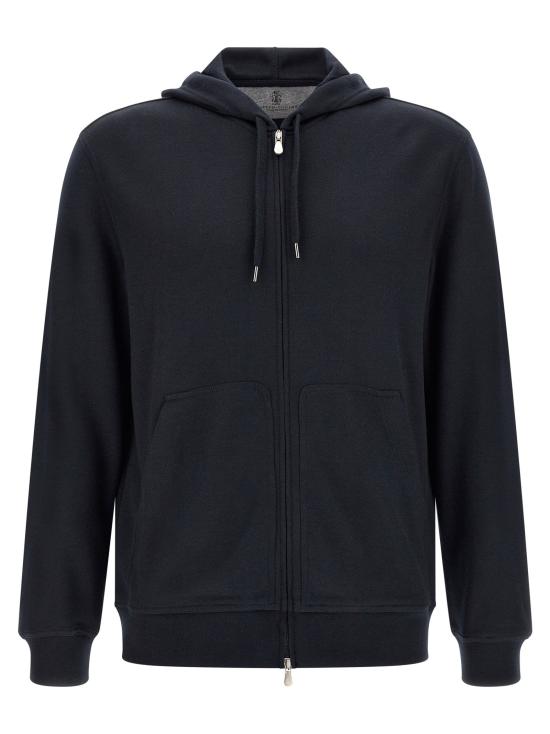  브루넬로 쿠치넬리 후드 티셔츠 LDMM8359069GC8298 NAVY