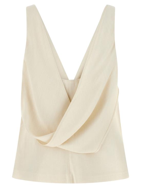  브루넬로 쿠치넬리 민소매 티셔츠 LDMH126TR31C579 IVORY - BRUNELLO CUCINELLI