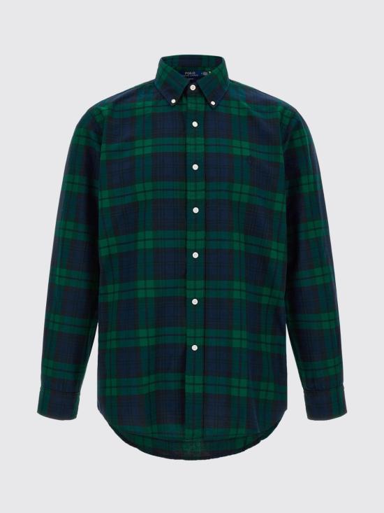 26FW 폴로 랄프로렌 커스텀 핏 체크 셔츠 710922273 501 Blue - POLO RALPH LAUREN