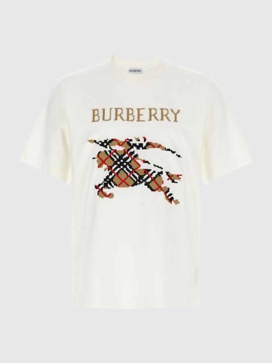 26FW 버버리 크로스 스티치 EKD 코튼 티셔츠 8110116 White - BURBERRY