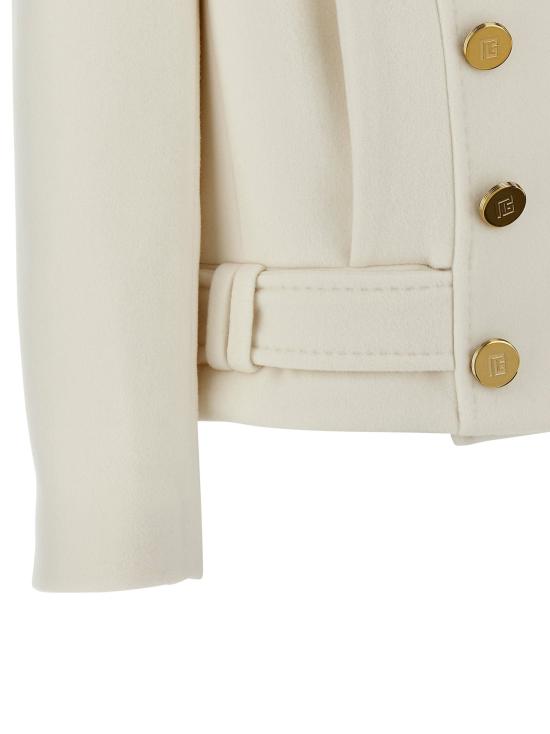  발망 코트 LDFF1UA095WB500FA CREAM - BALMAIN