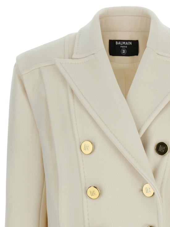  발망 코트 LDFF1UA095WB500FA CREAM - BALMAIN